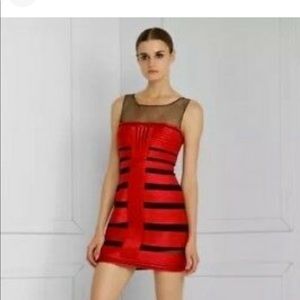 BCBG red and white bandage dress - worn once, excellent condition